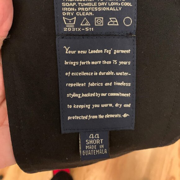 EUC LONDON FOG Men's Durham Rain Coat with Zip-Out Body 44 Short - Picture 9 of 14